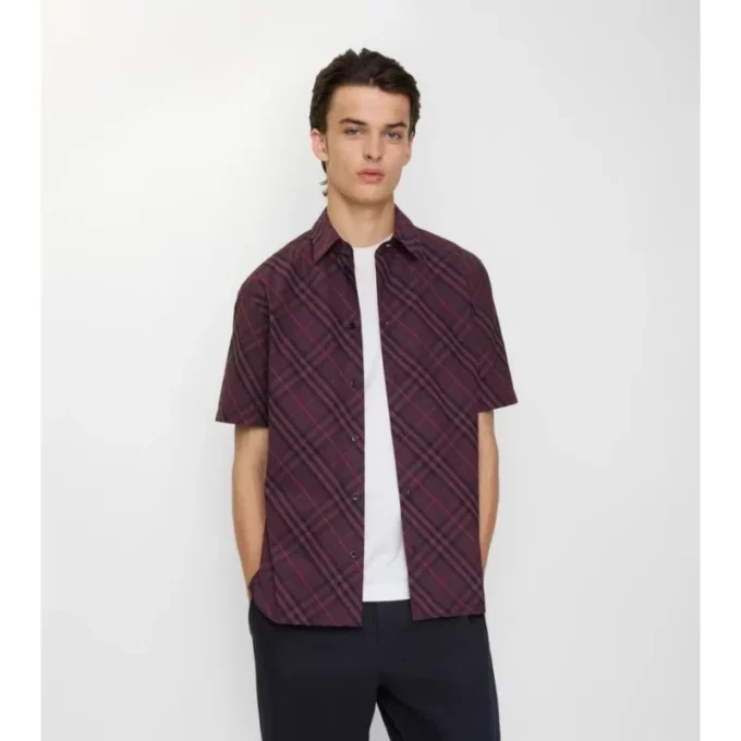 Camicia in cotone a quadri dalla vestibilità comoda