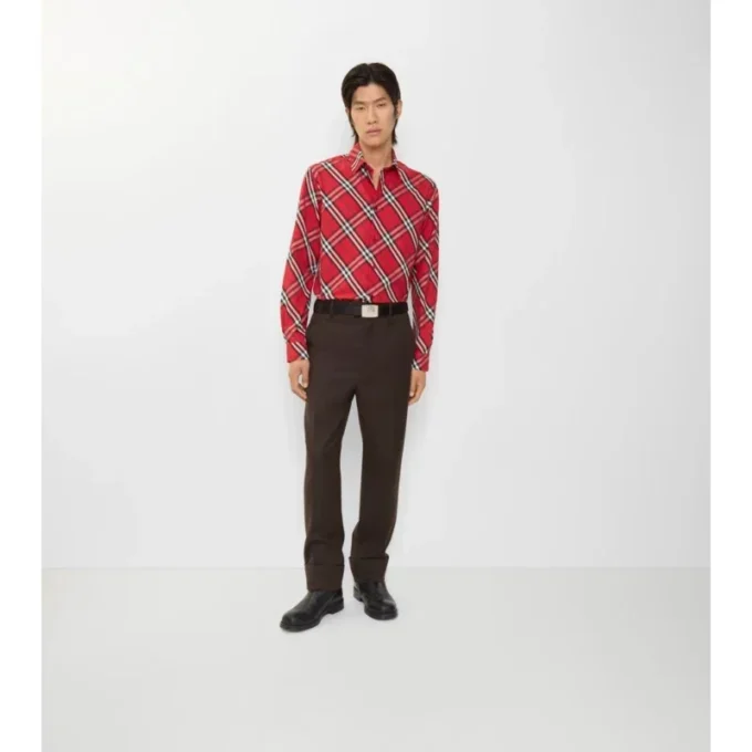 Camicia in cotone a quadri dalla vestibilità comoda