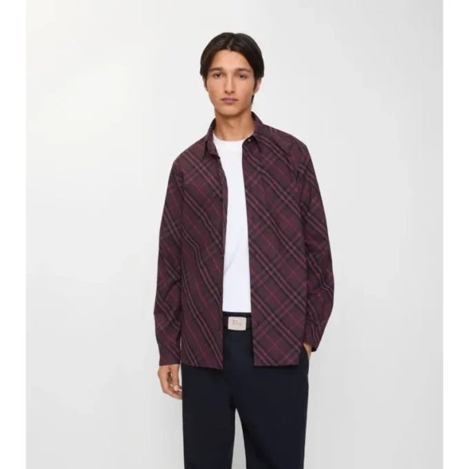 Camicia in cotone a quadri dalla vestibilità comoda