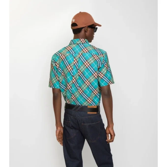 Camicia in cotone a quadri dalla vestibilità comoda