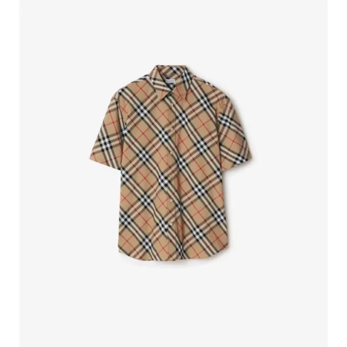 Camicia in cotone a quadri dalla vestibilità regolare