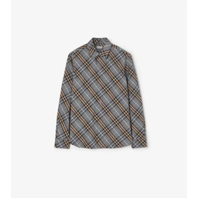 Camicia in cotone a quadri dalla vestibilità regolare