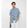 Camicia in cotone a quadri dalla vestibilità regolare