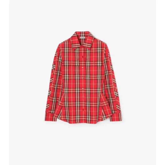 Camicia in cotone a quadri dalla vestibilità slim