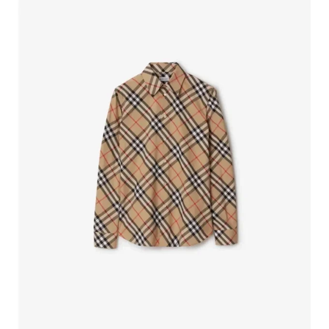 Camicia in cotone a quadri dalla vestibilità slim