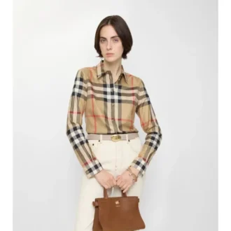 Camicia in cotone a quadri dalla vestibilità slim