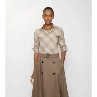Camicia in cotone a quadri dalla vestibilità slim