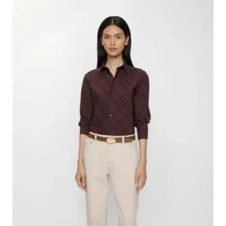 Camicia in cotone a quadri dalla vestibilità slim