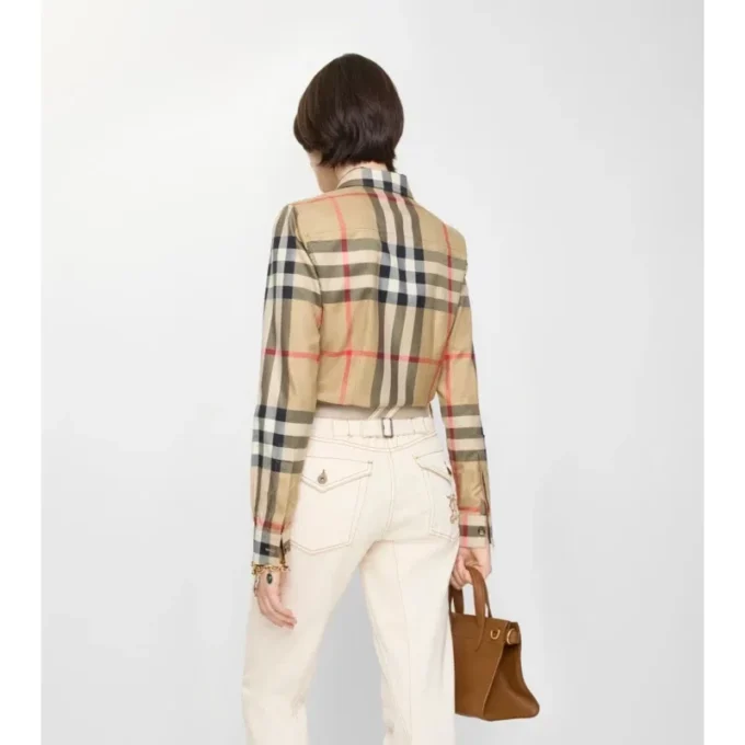 Camicia in cotone a quadri dalla vestibilità slim
