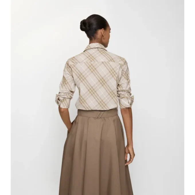 Camicia in cotone a quadri dalla vestibilità slim