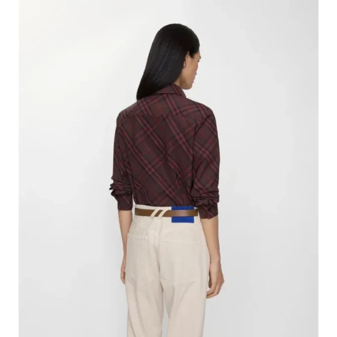 Camicia in cotone a quadri dalla vestibilità slim