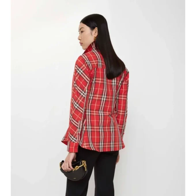 Camicia in cotone a quadri dalla vestibilità slim