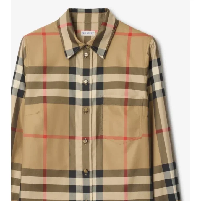 Camicia in cotone a quadri dalla vestibilità slim
