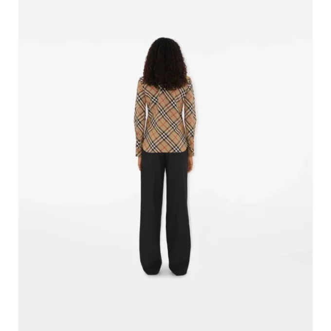 Camicia in cotone a quadri dalla vestibilità slim
