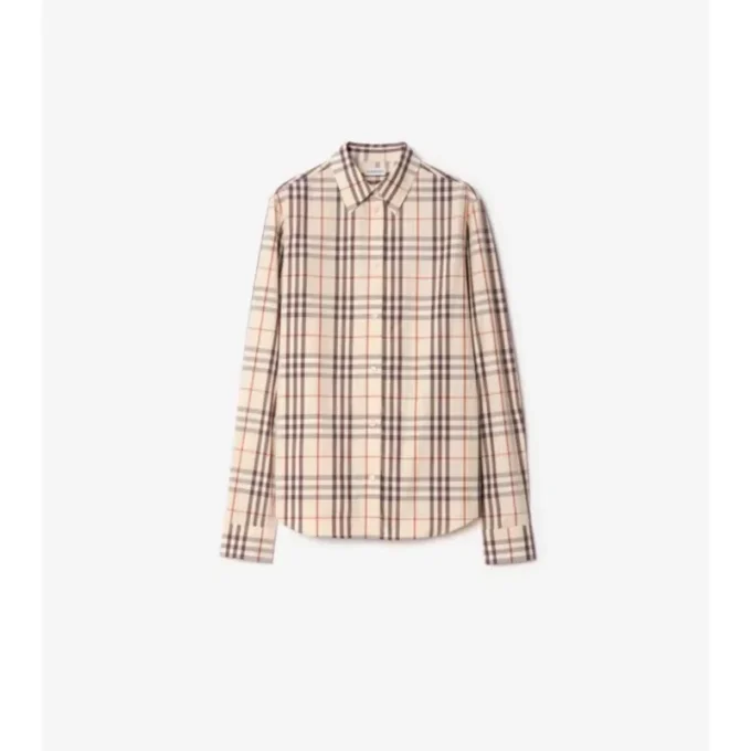 Camicia in cotone a quadri, vestibilità regolare