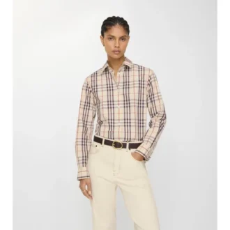 Camicia in cotone a quadri, vestibilità regolare