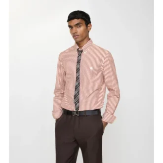 Camicia in cotone a righe dal taglio slim