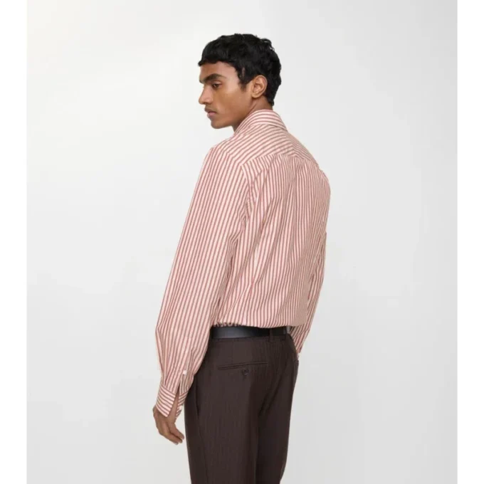 Camicia in cotone a righe dal taglio slim