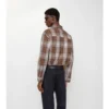 Camicia in cotone con motivo Madras