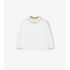 Camicia in cotone con rifiniture a quadri