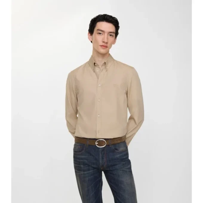 Camicia in cotone dalla vestibilità slim