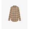 Camicia in cotone elasticizzato con motivo a quadri