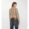 Camicia in cotone elasticizzato con motivo a quadri