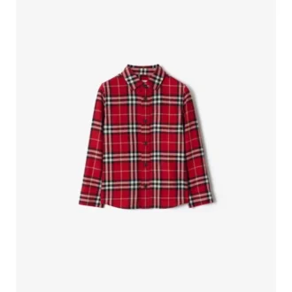 Camicia in flanella di cotone a quadri