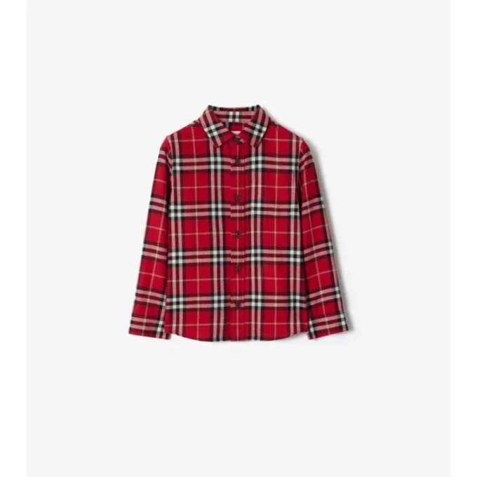 Camicia in flanella di cotone a quadri