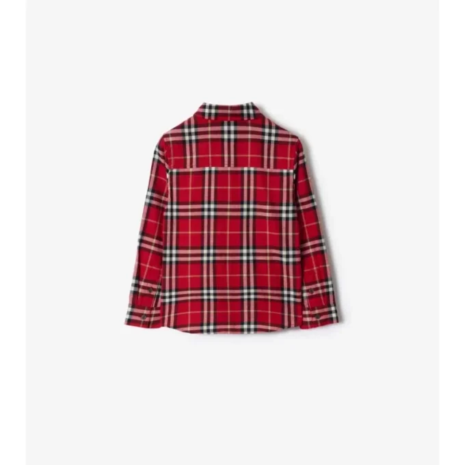 Camicia in flanella di cotone a quadri