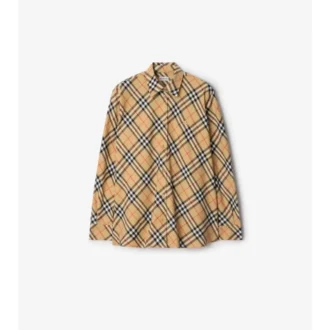 Camicia in flanella di cotone a quadri dalla vestibilità comoda