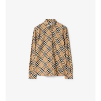 Camicia in flanella di cotone a quadri dalla vestibilità comoda