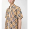 Camicia in lino a quadri dalla vestibilità comoda