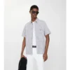 Camicia in popeline di cotone a righe