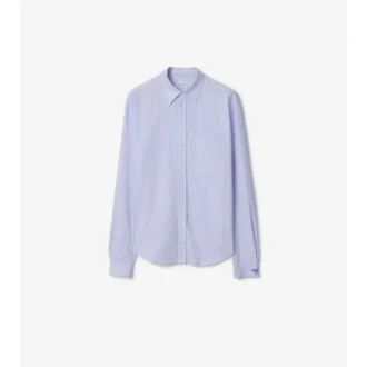 Camicia in popeline di cotone a righe dalla vestibilità regolare