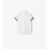 Camicia in popeline di cotone con bordi a quadri
