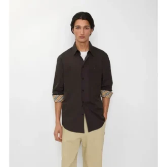 Camicia in popeline di cotone dalla vestibilità regolare