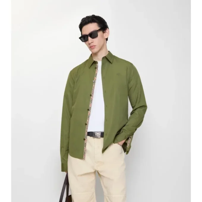 Camicia in popeline di cotone dalla vestibilità regolare