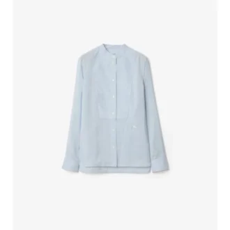 Camicia in popeline di seta a righe dalla vestibilità comoda