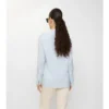 Camicia in popeline di seta a righe dalla vestibilità comoda