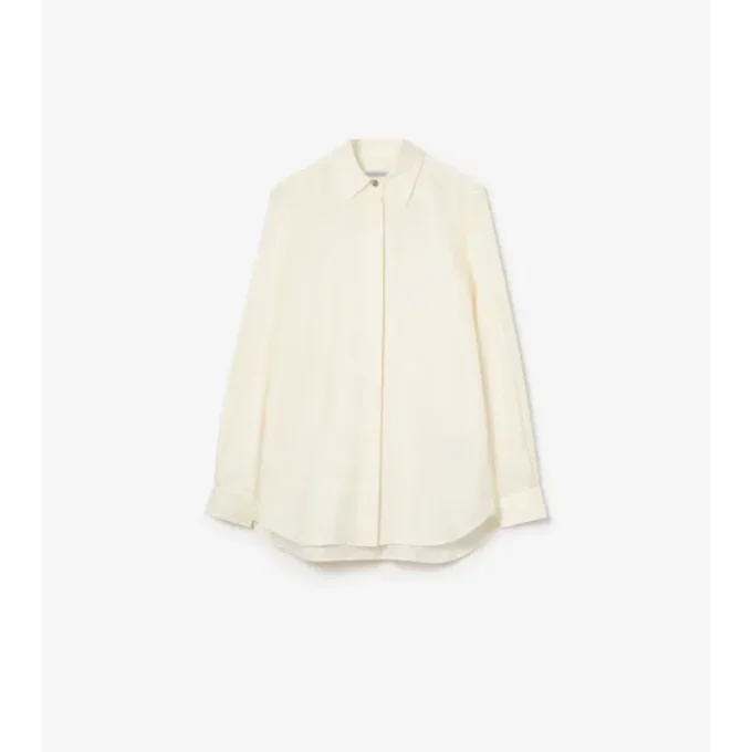 Camicia in twill di seta