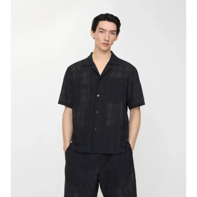 Camicia in voile di cotone a quadri dalla vestibilità comoda