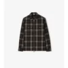 Camicia oversize in flanella di lana a quadri