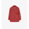 Camicia oversize in lana a quadri