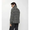 Camicia oversize in lana a quadri