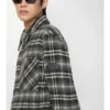 Camicia oversize in lana a quadri
