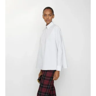 Camicia oversize in popeline di cotone