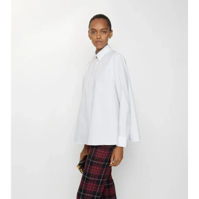 Camicia oversize in popeline di cotone