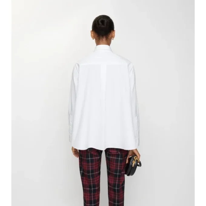 Camicia oversize in popeline di cotone
