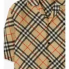 Camicia oversize in seta con motivo a quadri